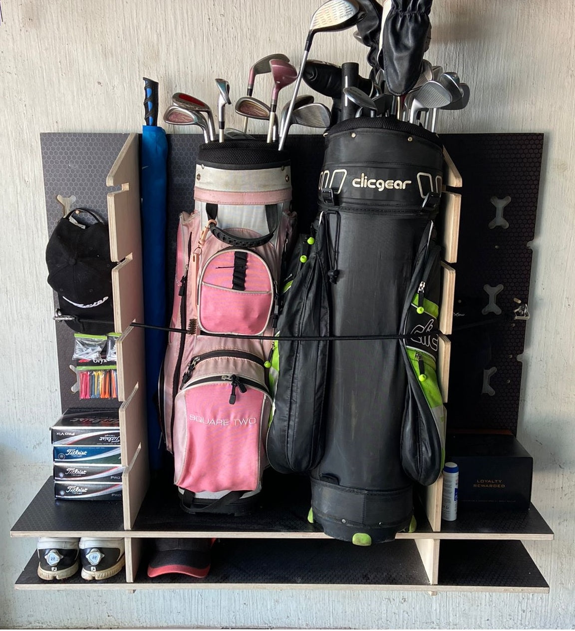 Wallock Caddy Golf Bag Storage Rack