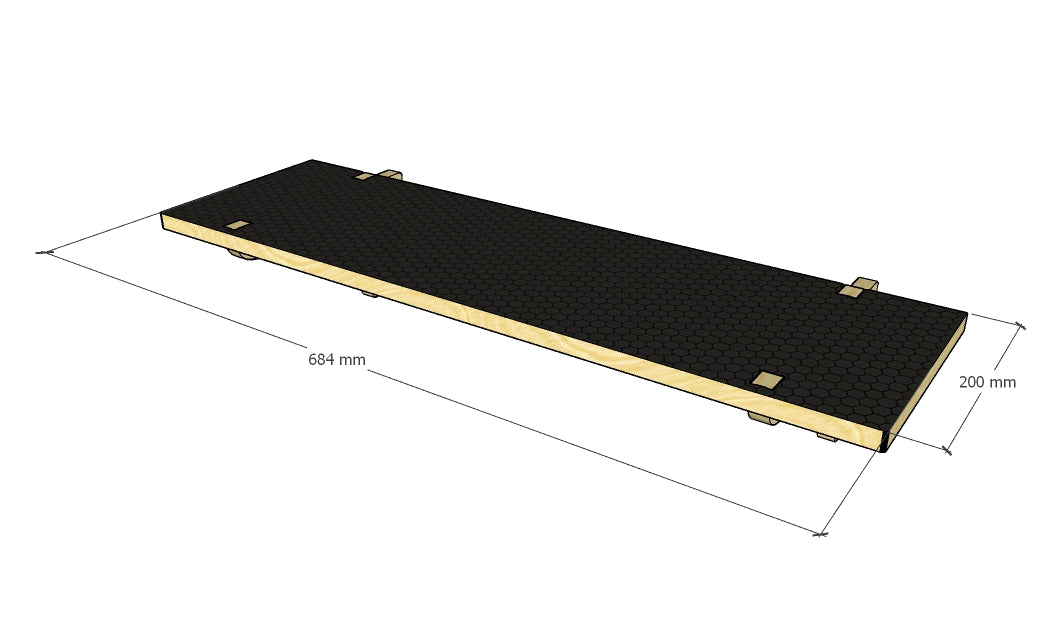 Half Rack Hexa (2 Brackets included) Narrow Shelf - SHR023