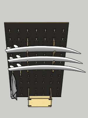 Environmental surfboard storage rack